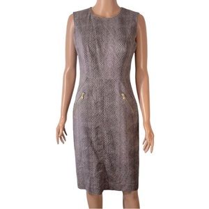 Donna Karan Size 2 Front Pocket Snakeskin Dress